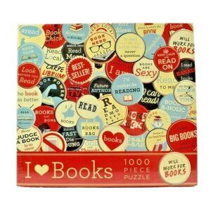 Gibbs Smith I Love Books 1000 Piece 27.5 x 19.5 Jigsaw Puzzle Sealed